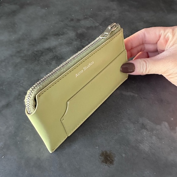 Acne Studios Green Compact Zip Wallet - Picture 5 of 7